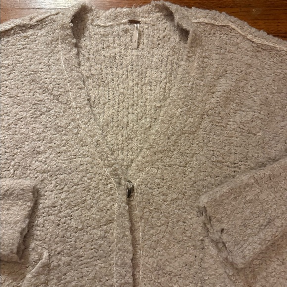 Free People Check it  Cozy Cream Women's Sweater - Picture 5 of 6